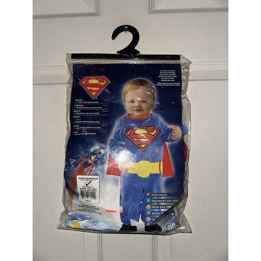 Superman DC Infant Halloween Costume Size 6- 12 Months , Rubies
